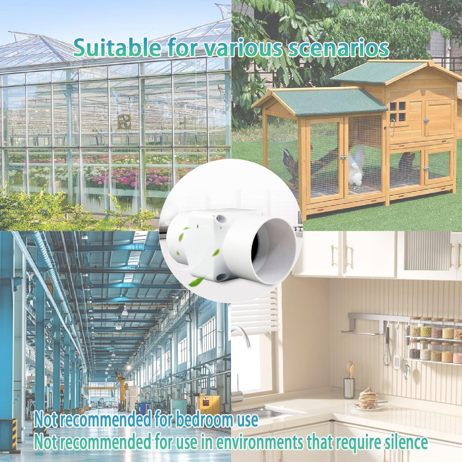 Wentylator rzędowy 5.1 cm 12 V DC energooszczędny wzmacniacz HVAC wentylator wentylacyjny z regulacją prędkości na poddasze, warsztaty, piwnice i łazienki - 32 CFM
