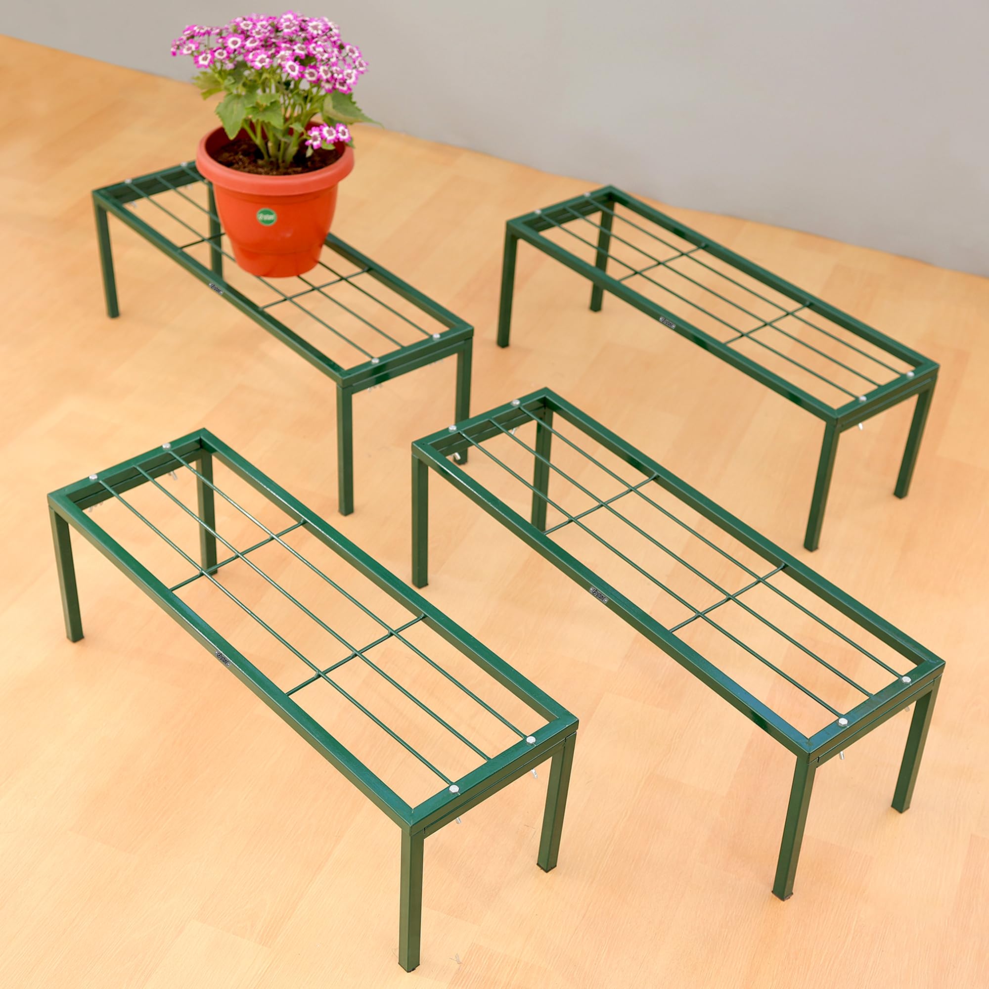 Urban Plant Apollo Metal Plant Stand - Green (Pack of 4) -1