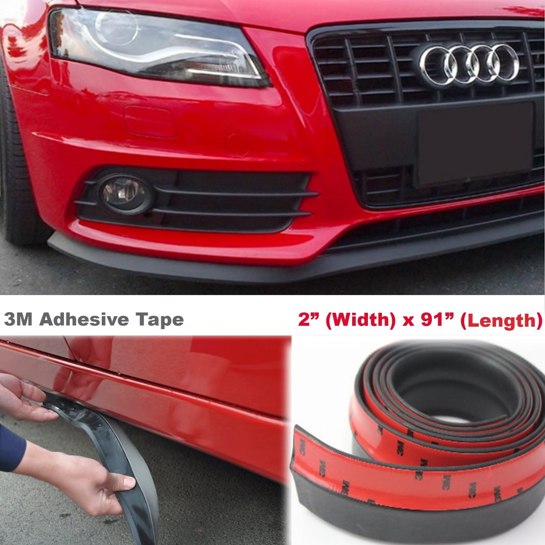7.5ft Universal Fit Front Bumper Lip Splitter Side Skirt Extension Protect