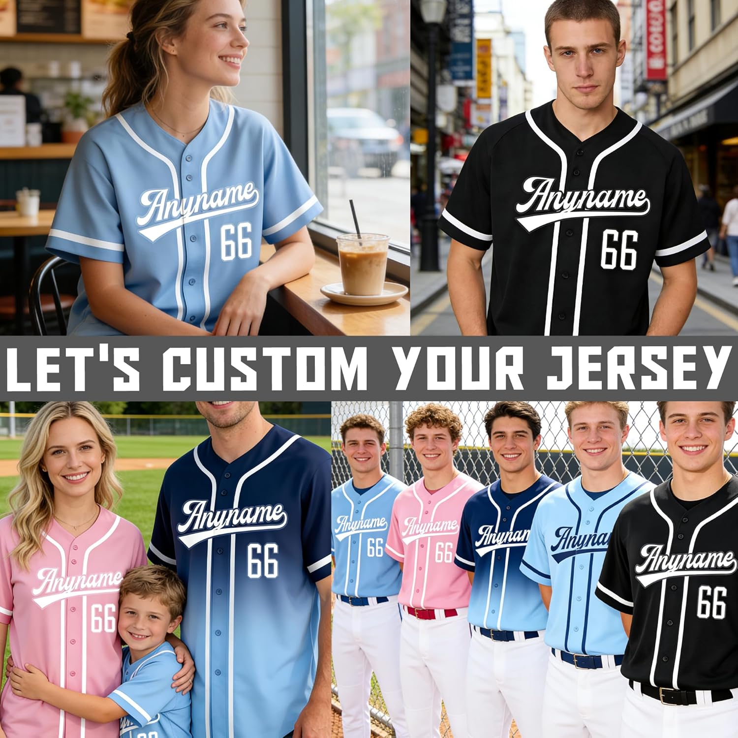 Custom Baseball Jersey Personalized Name Number Stitched Sports Shirt for Men Women Youth - Image 2