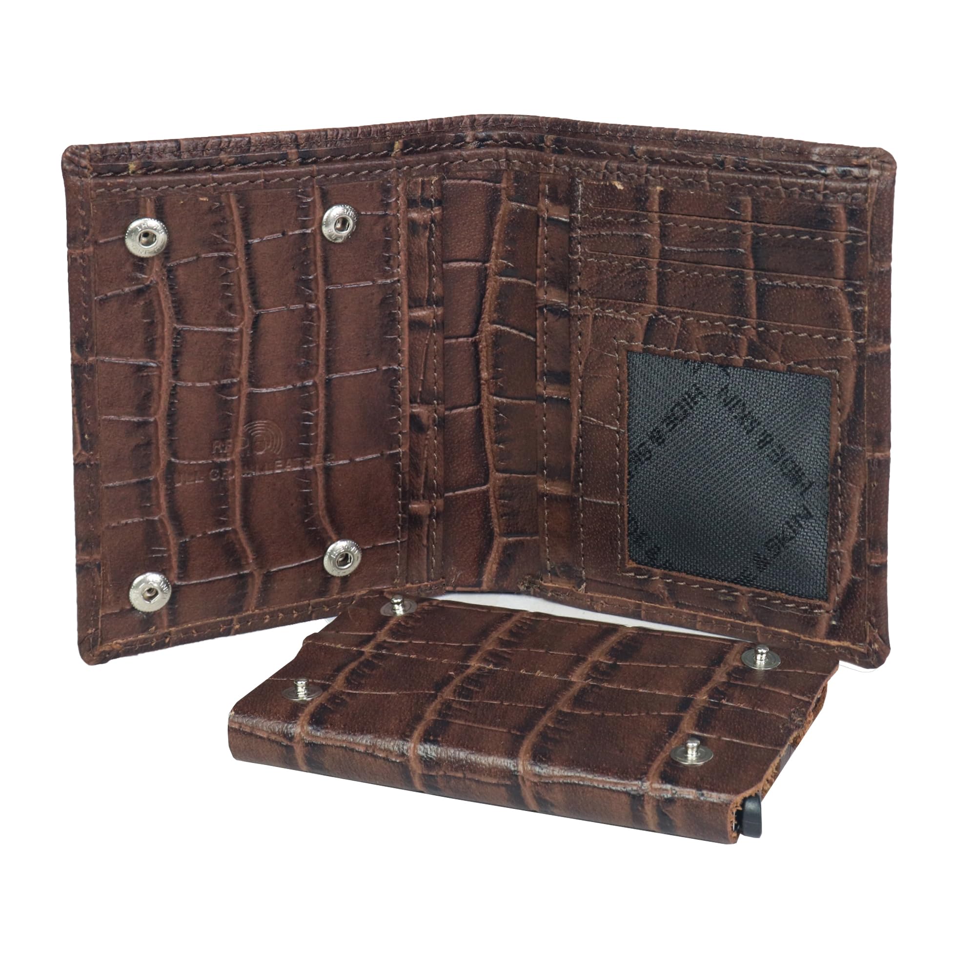 HIDE & SKIN RFID Manchester Genuine Leather Wallet with Detachable Card Case for Men with Gift Box