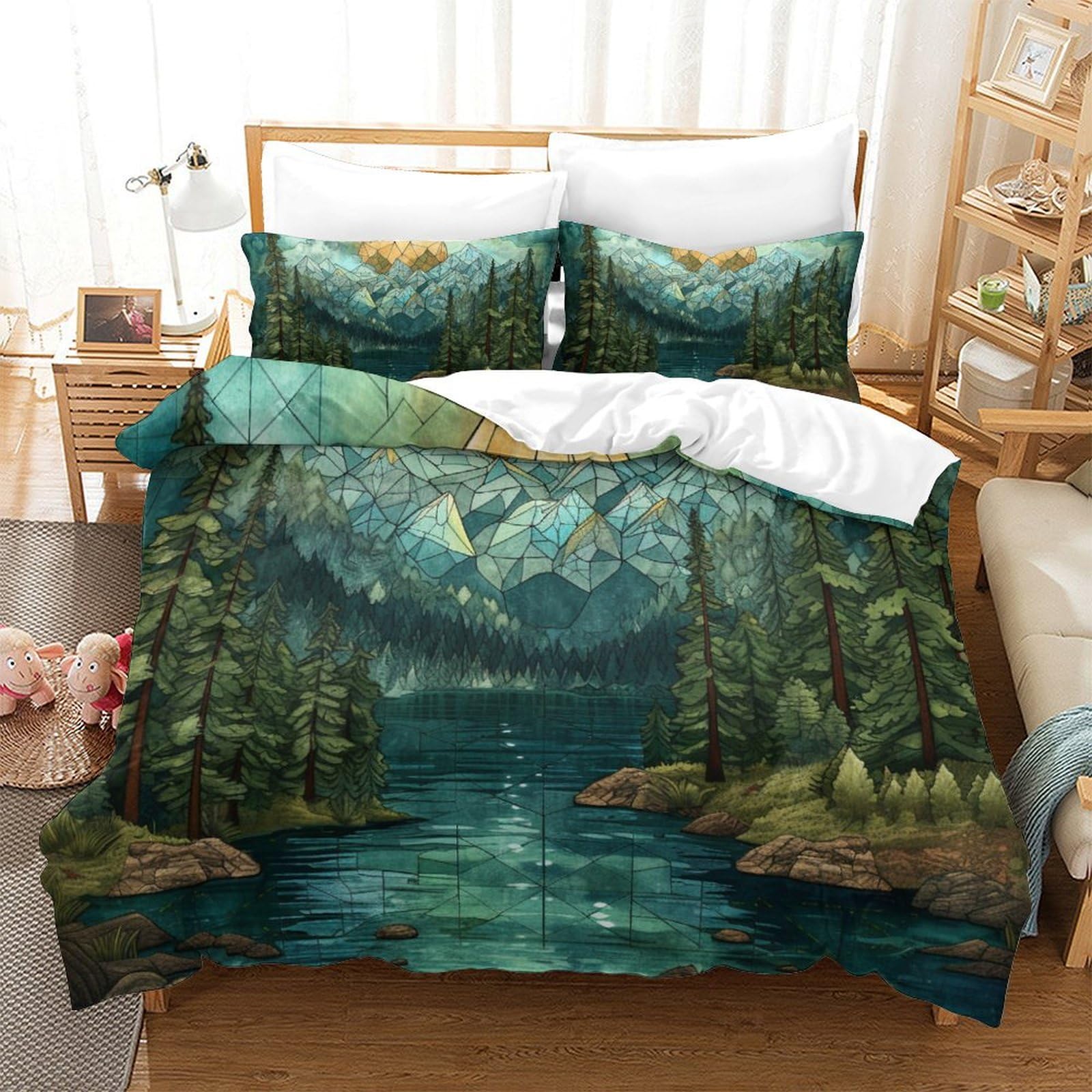 Set de housse de couette la rivière pour créer une ambiance zen dans votre chambre king