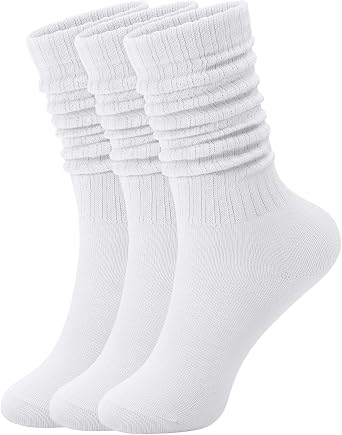 Loritta Slouchy Socks for Women Soft Retro Scrunch Sock Long Slouch Boot Socks