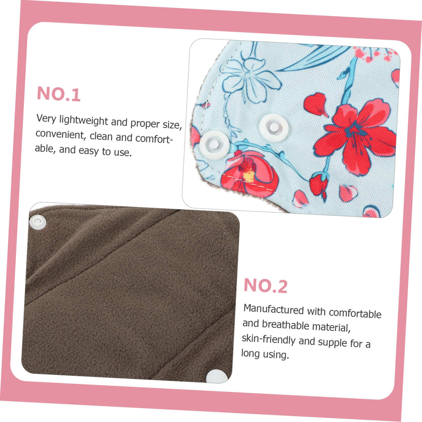 Didiseaon Servilletas Sanitarias De Compresas Menstruales Femeninas Lavables Compresas Higiénicas Absorbentes Para Mujer Uso Diario
