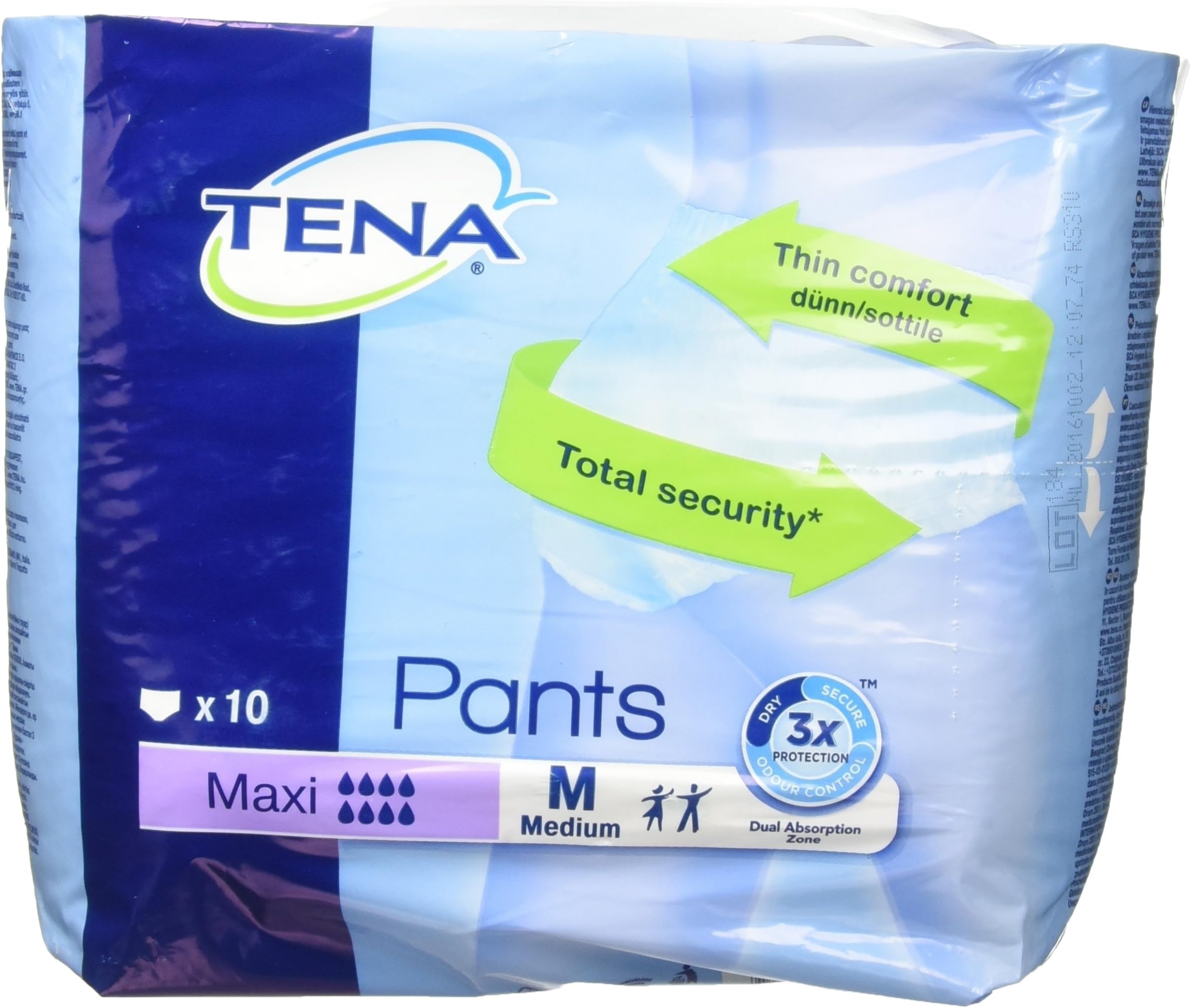 Tena Pants Maxi Medium with Thin Comfort fit - Pack 10 (Eligible for VAT relief in the UK)