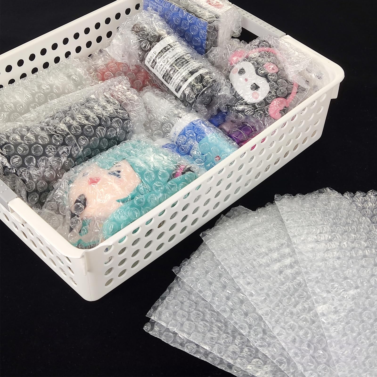 50 bolsas de plástico de burbujas, bolsas transparentes de 15,2 x 20,3 cm, materiales de embalaje para artículos frágiles, mangas de burbujas para embalaje y envío