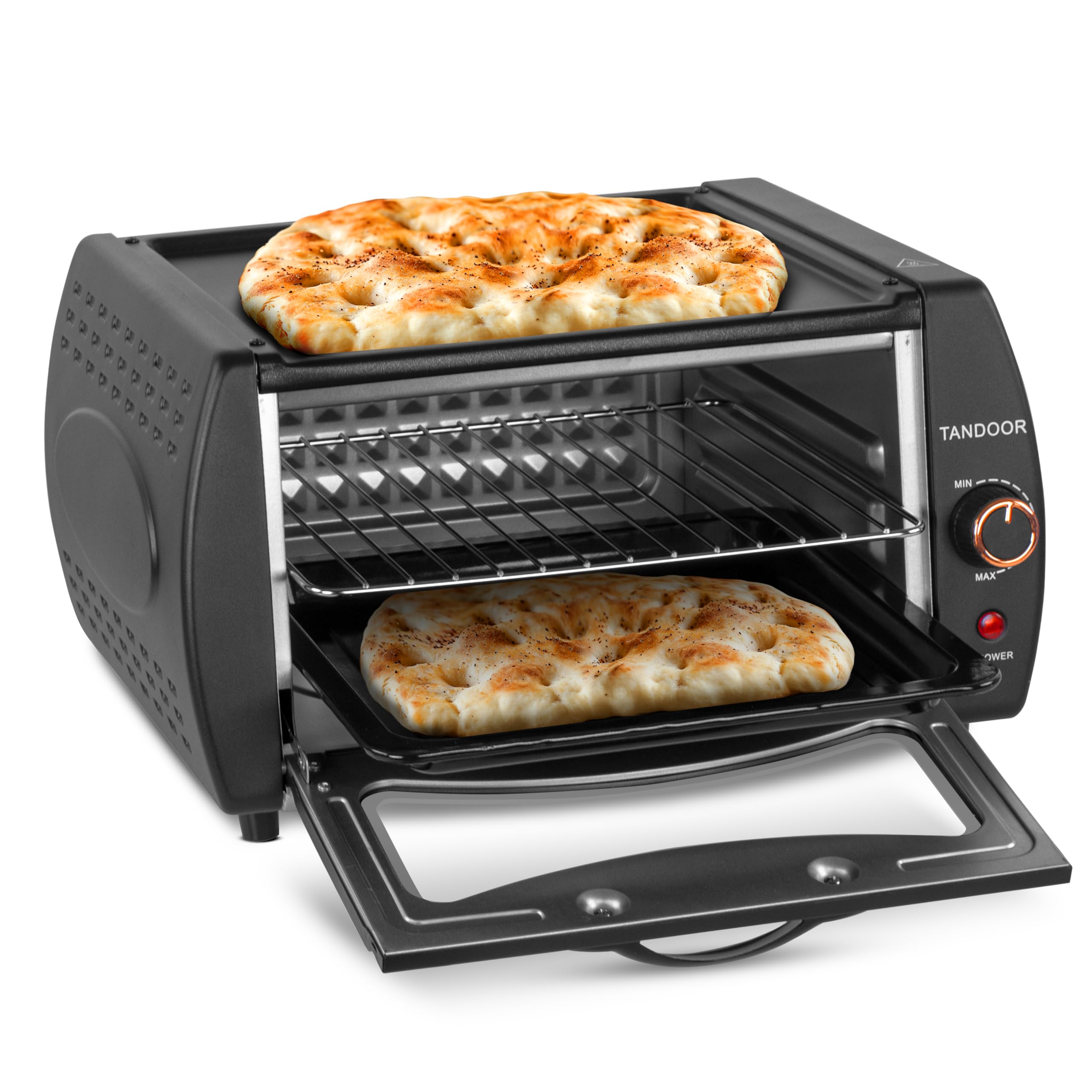 Z.M.C Mini Tandoor Backofen 2100W 22L | Minibackofen für Lahmacun, Börek, Pizza, Naan & Fladenbrot | inkl. Backblech & Grillrost | schnelles Aufheizen | für Zuhause & Küche