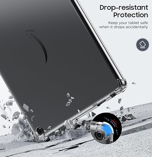 Miniatura 3 de MoKo Case for All-New Tienda Kindle Fire HD 10 Tablet (13th Generation, 2023 Release) 10.1", Ultra Clear Soft Flexible Transparent TPU Skin Bumper