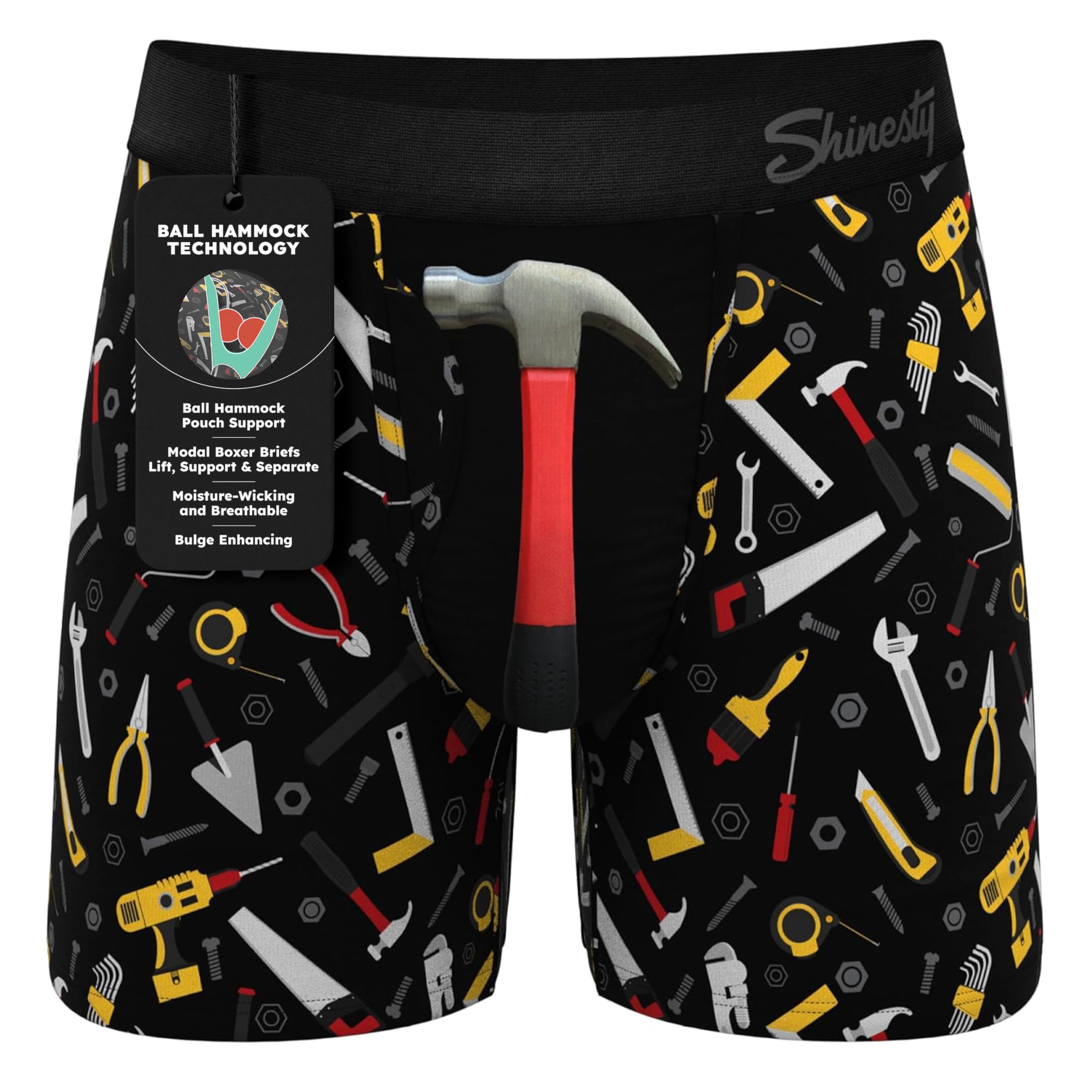 Ball Hammock Mens Boxer Briefs with Pouch | Mens Underwear with Fly | US Small Tools