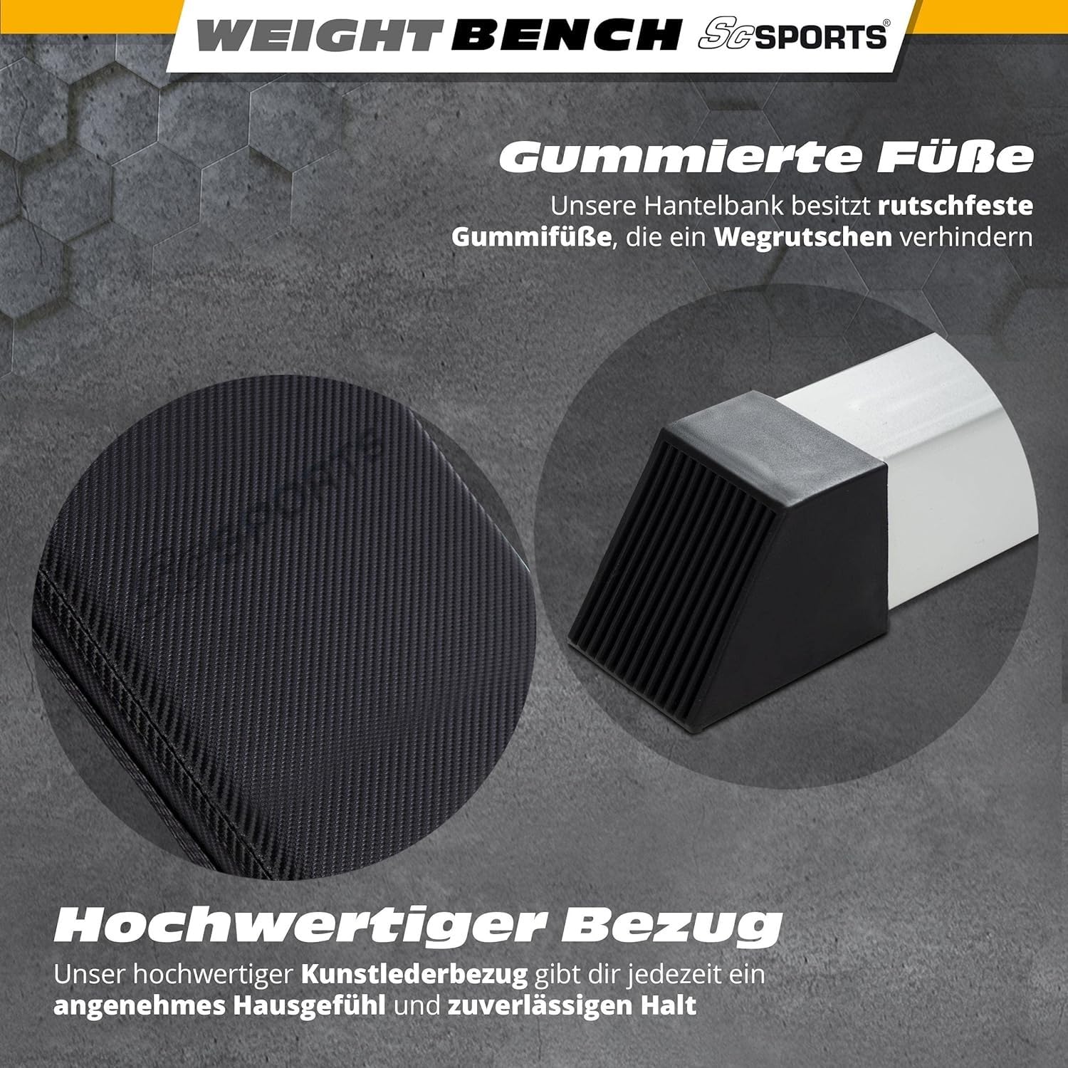 ScSPORTS® Banc de Musculation Réglable - Siège et Dossier Flexibles, Multifonctionnel, Acier, Charge Max 200 kg - Banc de Fitness, Exercice à Domicile