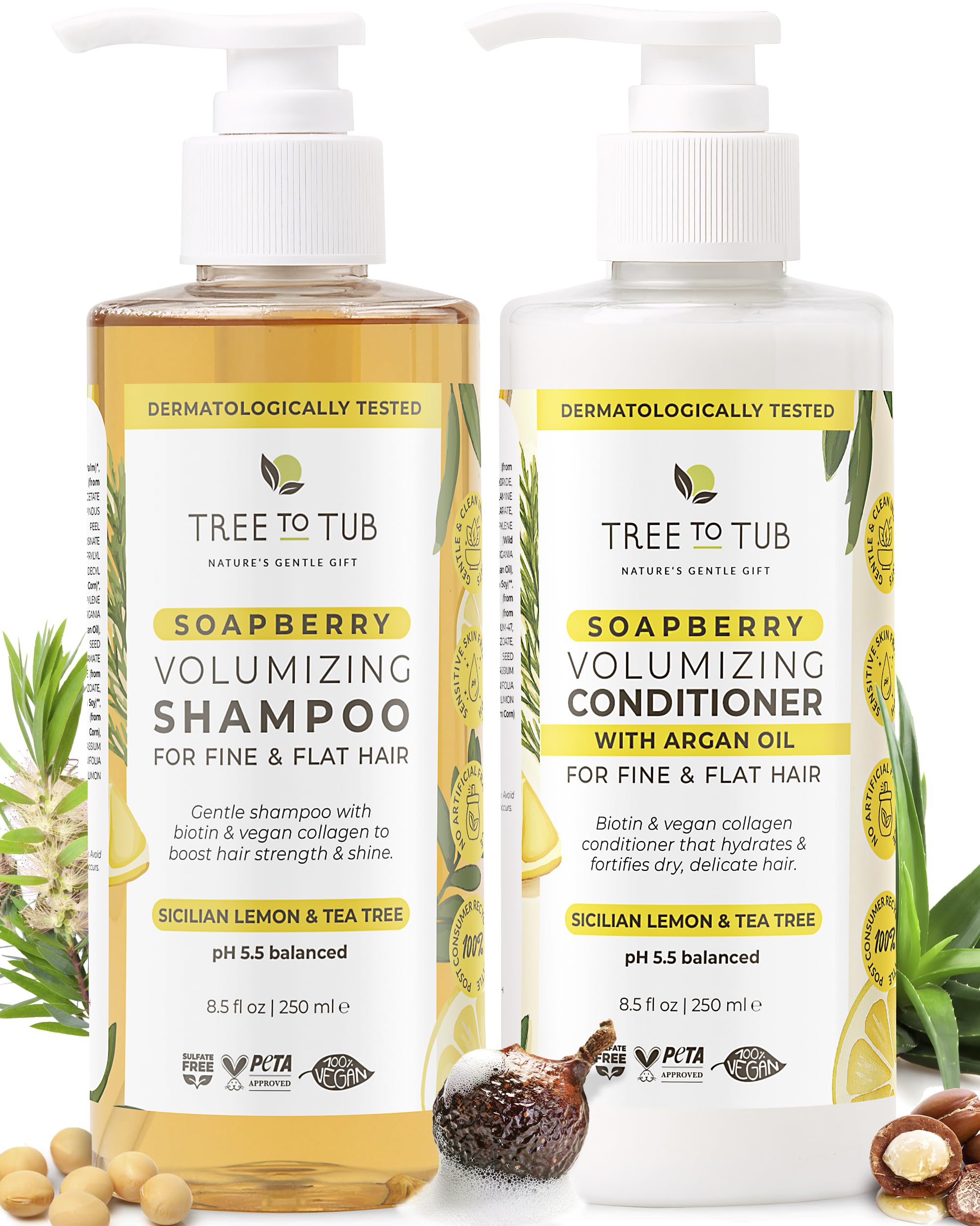 Amazon.com : Tree To Tub Biotin Shampoo and Conditioner - Gentle