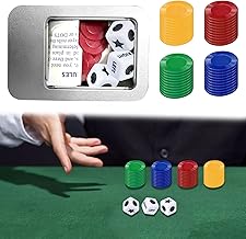 Left Right Centre Dice Game - 3 Dice, 40 Chips, Fun Games for Families, Picnic & Party