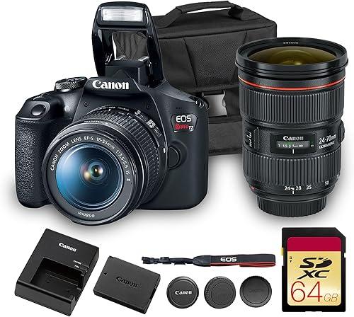 Miniatura 8 de Canon EOS Rebel T7 Kit de cámara DSLR Sensor APS-C de 24.1MP con lentes EF-S de 0.709-2.165 in y 2.953-11.811 in Video Full HD 1080p compacto