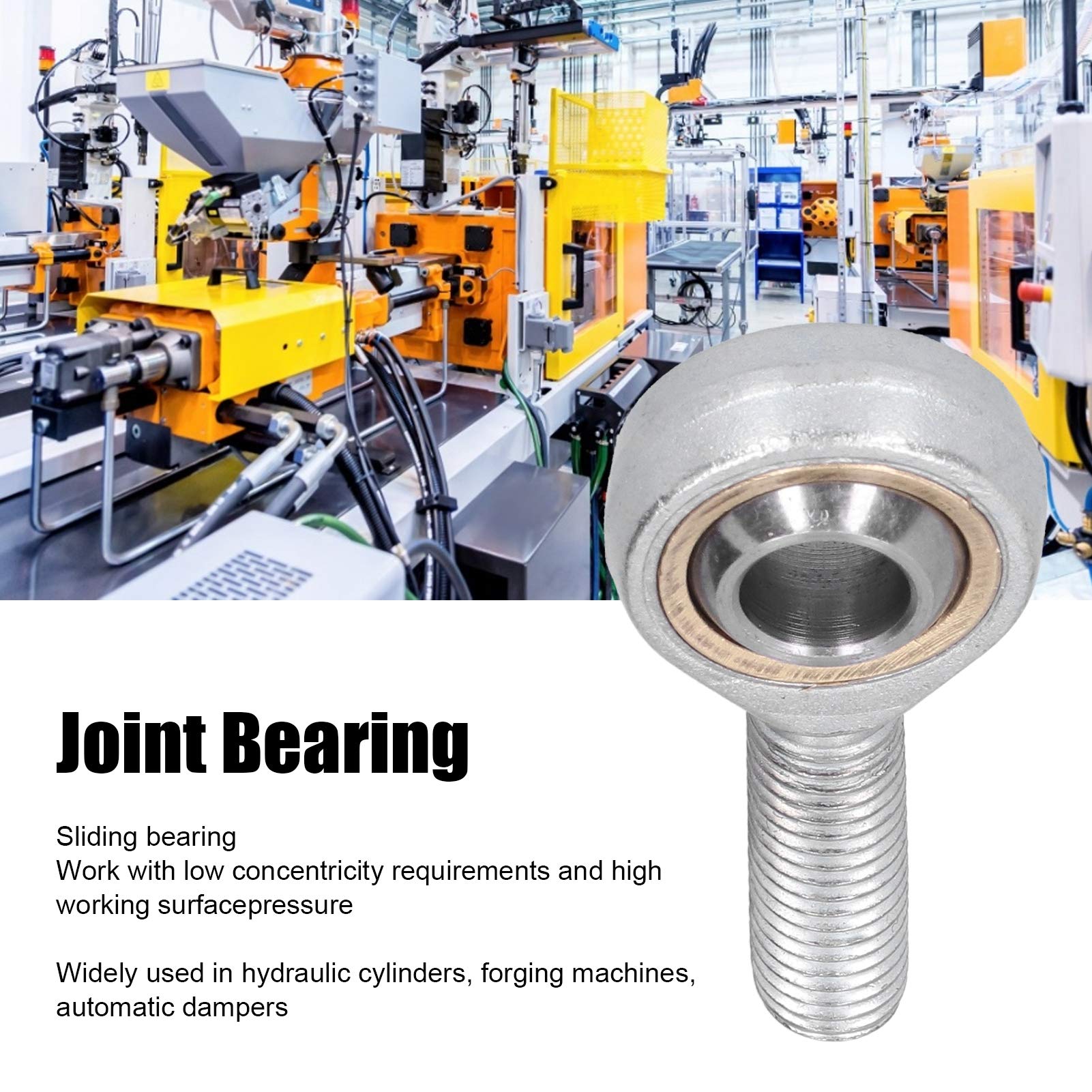 Joint Bearing, Rod End Bearing Heim Joints Right Hand Female Thread Heim Joint Male Left Threaded Assembly Self Lubricating Rod End for Hardware