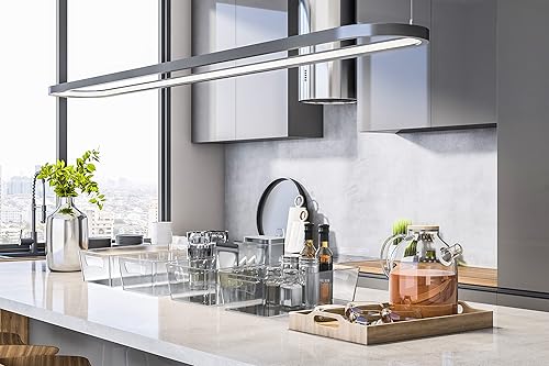 Miniatura 6 de SimpleHouseware - Organizador de contenedores de cocina tamaño L 14 x 7 x 375 pulgadas transparente