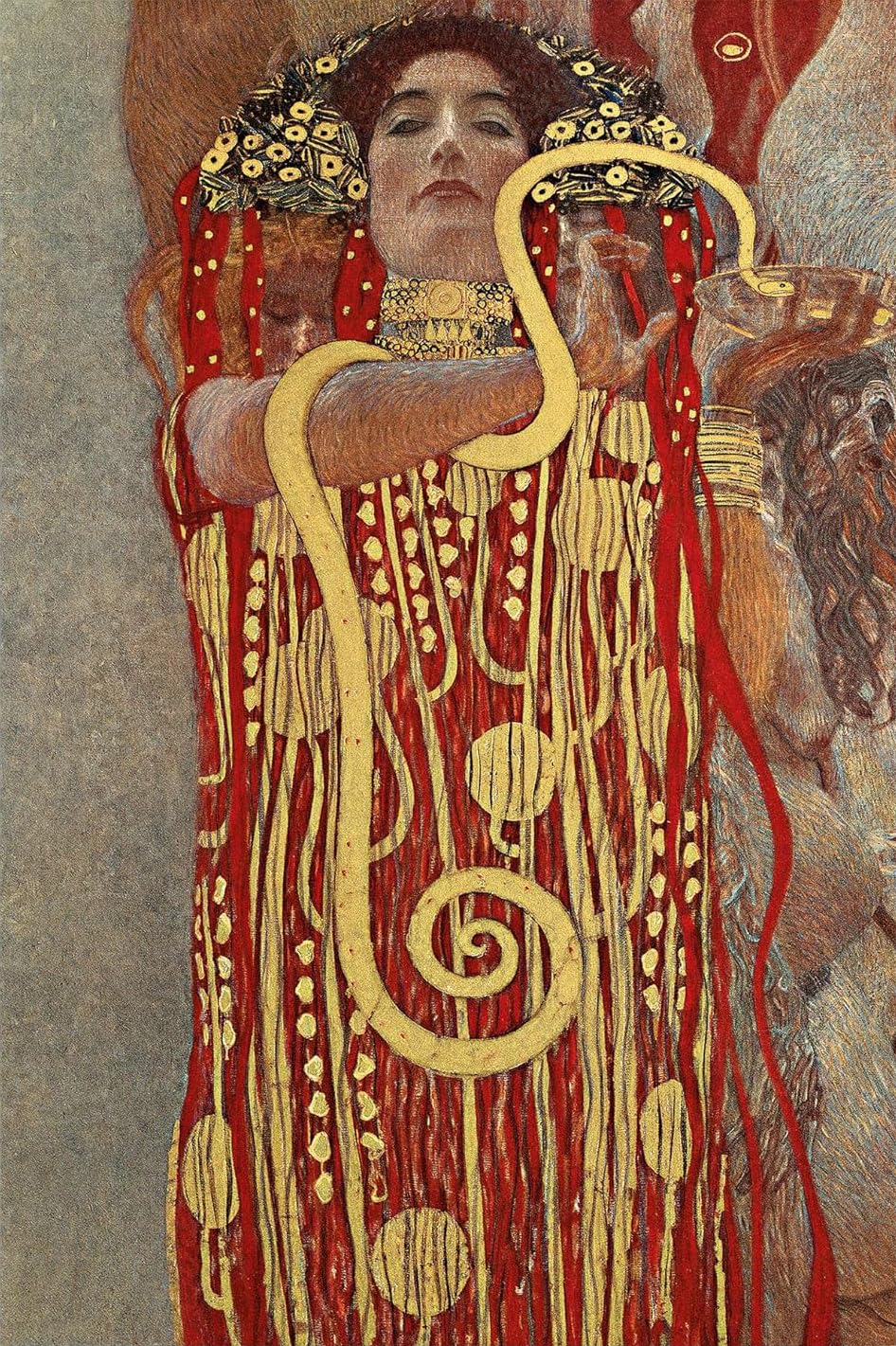 Waeta Rnvzx Gustav Klimt's Hygieia Poster Famous Artwork Canvas Painting Vintage Wall Art Gustav Klimt's Prints For Modern Home Decor Picture 50x70cm No Frame