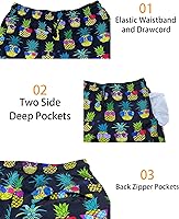 Vista 3 de feelacle Traje de baño para hombre con forro de compresión, secado rápido, 5.5 pulgadas, traje de baño