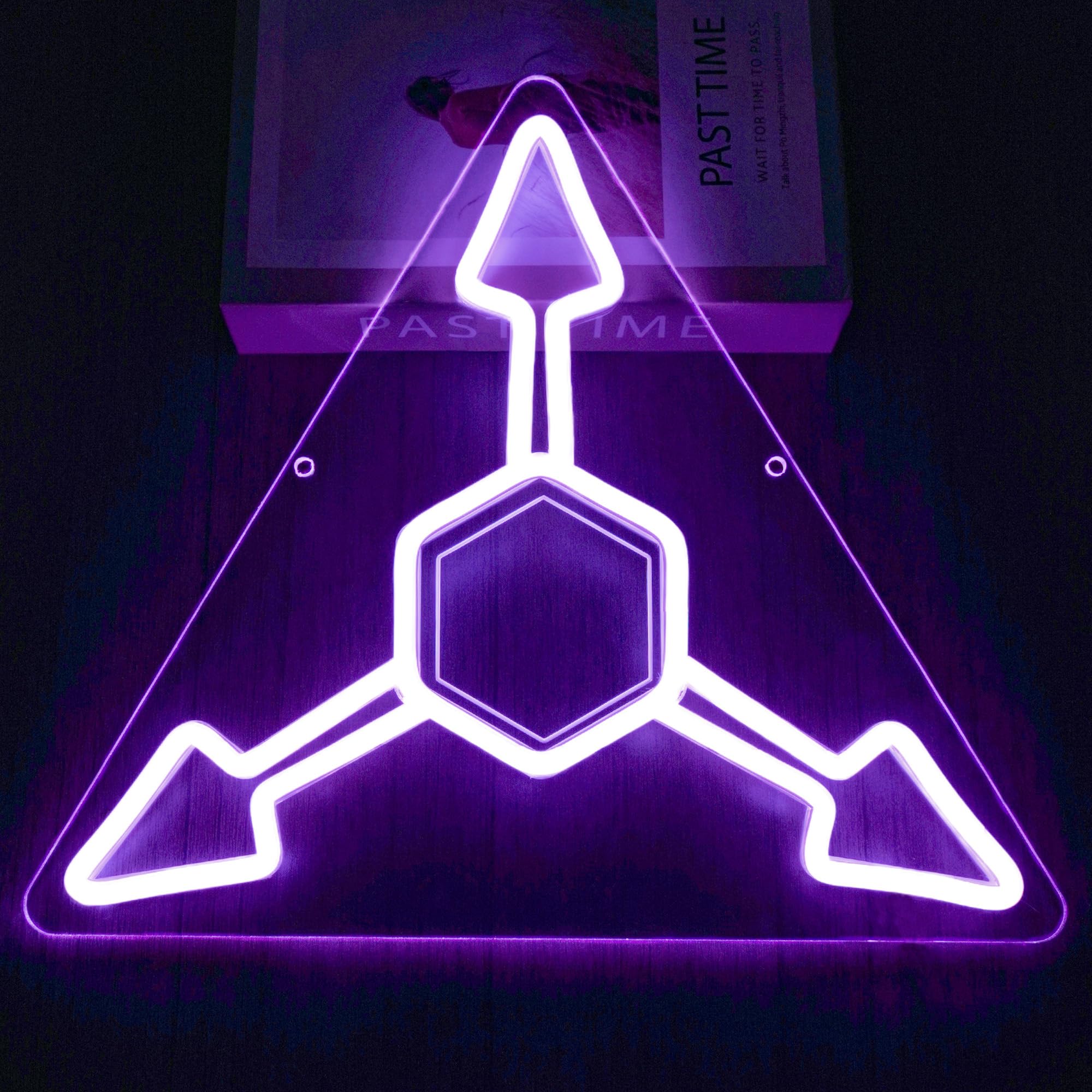 Murder Uzi Neon Sign For Wall Decor Dimmable USB Powered Absolute Solver Neon Light for Gaming Room Man Cave Decor Ideal Modern LED Light for Fans(13.2 * 11.5inch) - Purple