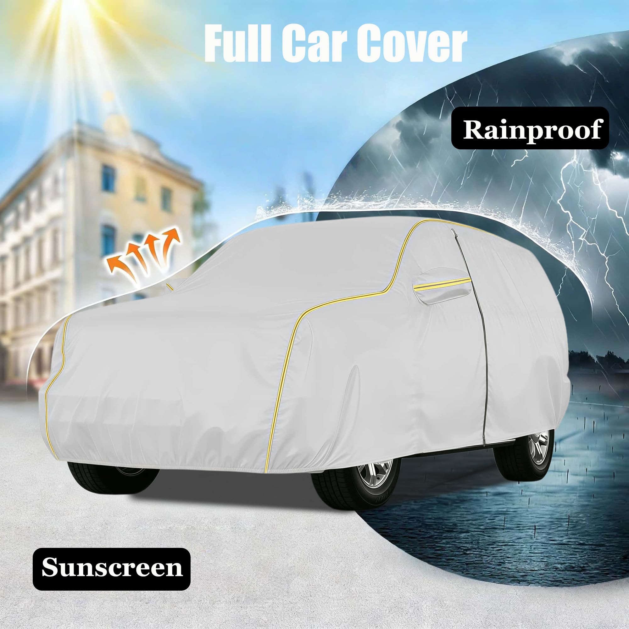 LinGKon Housse de Véhicule pour Citroen C4 Cactus 2018-2020 丨Bache Voiture Complète Couverture Voitures Contre la poussière,Le Soleil,la Pluie,la poussière et Les Rayures