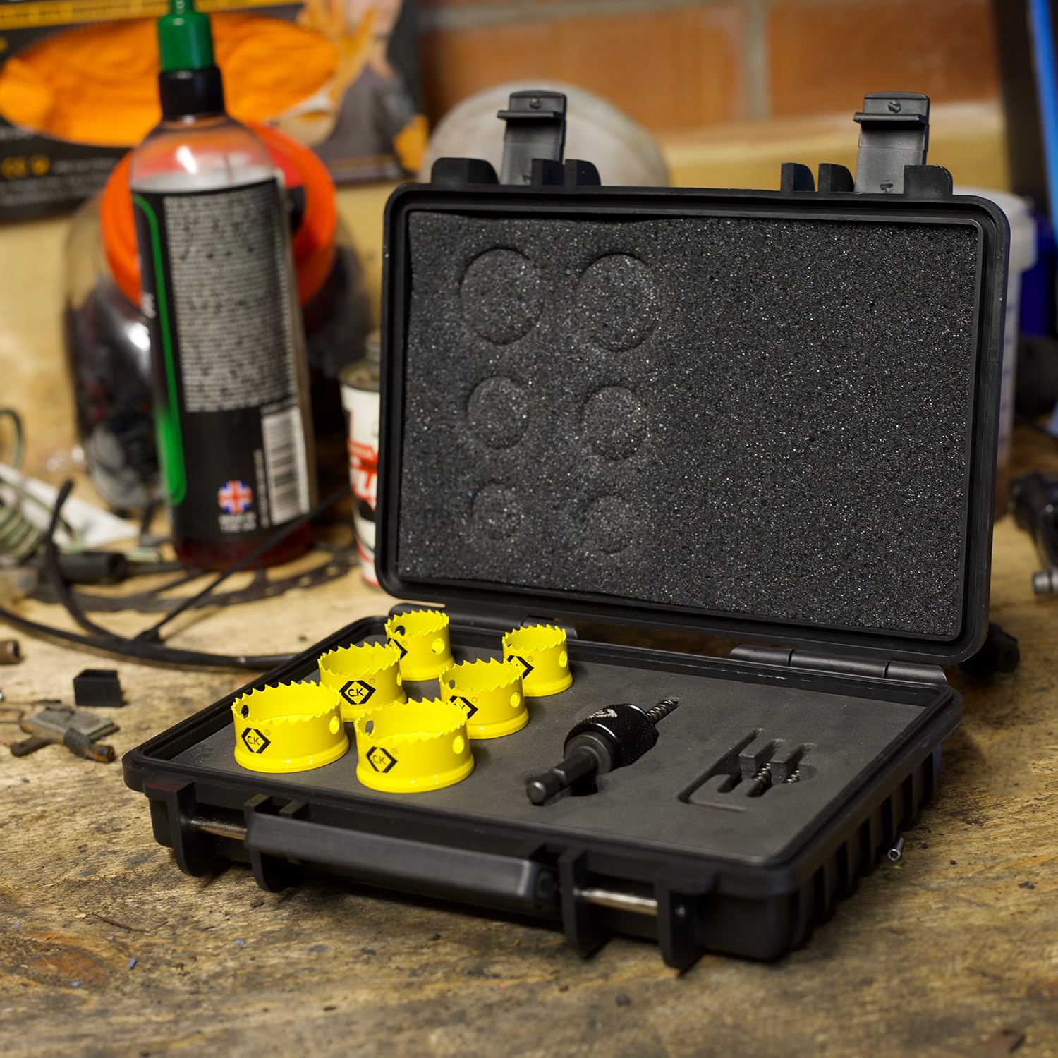 Vorteck Pro Cobalt QC Sheet Steel Hole Saw Set, Yellow - Image 3