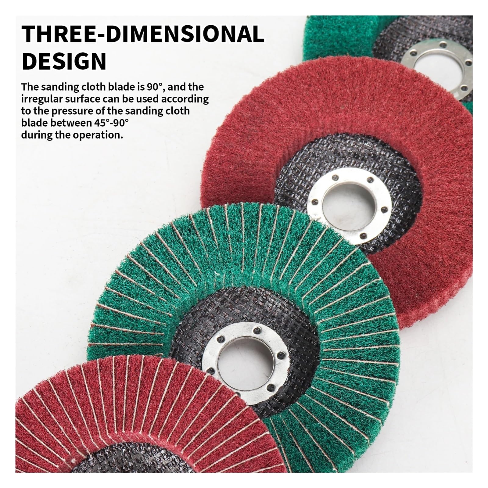 5 Stück Winkelschleifer-Lamellenschleifscheiben aus Nylonfaser, Polierscheiben 4''/4,5''/5'' P120-P320 for Edelstahl