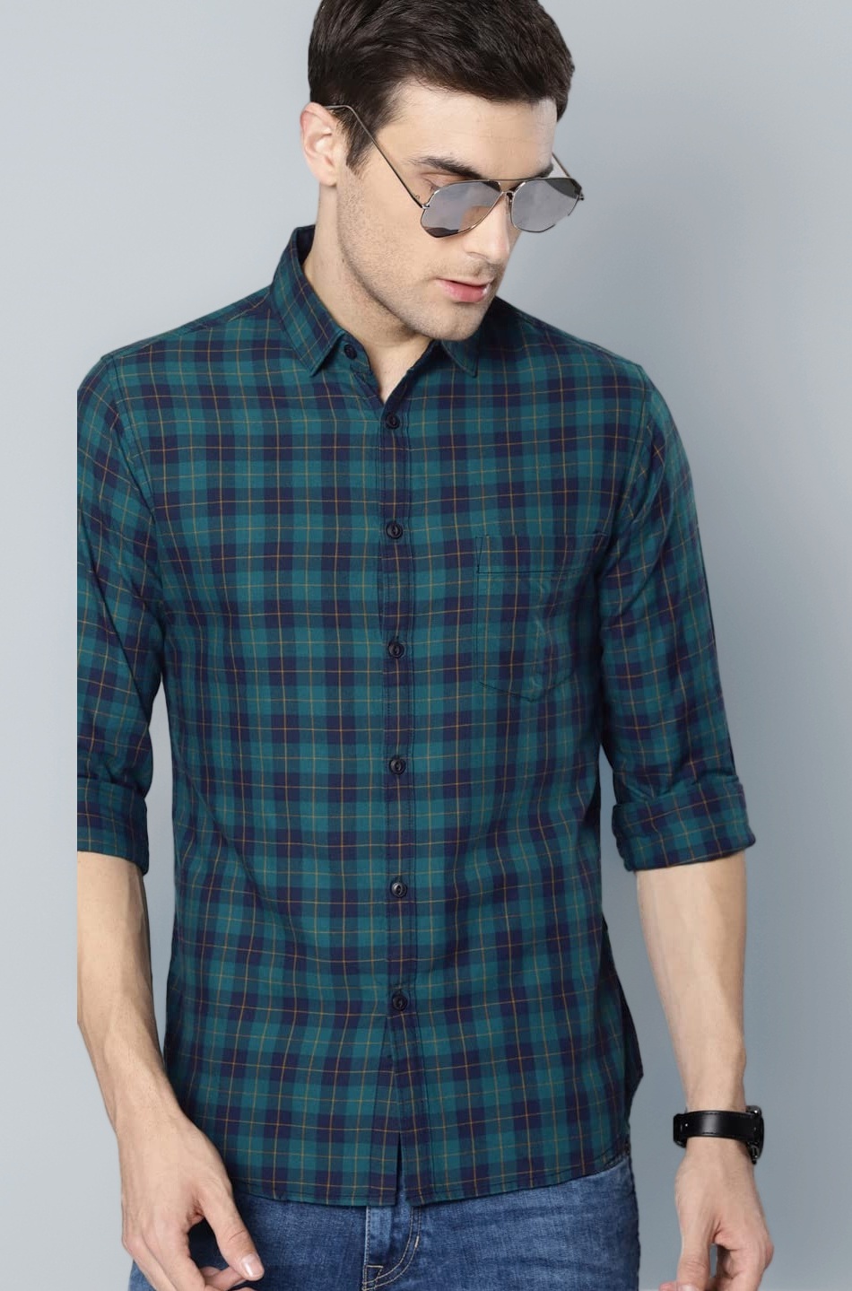 Dennis Lingo Men's Cotton Slim Fit Shirt