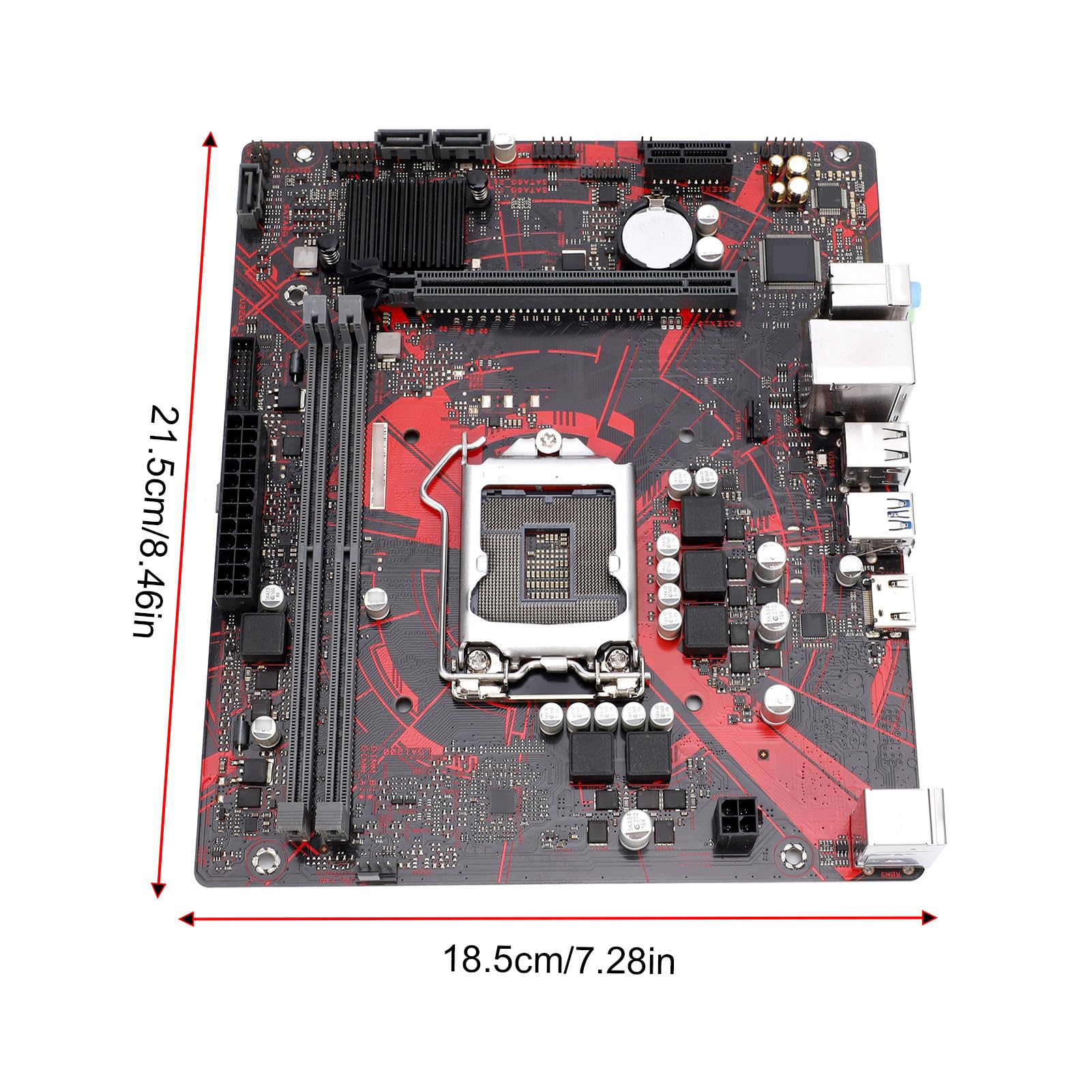 Goshyda Placa Base para Computadora H410M V3, Placa de Escritorio con Zócalo LGA 1200 para CPU Core I9 I7 I5 I3 Pentium Gold Celeron de 10.a Generación, con Memoria DDR4 de 64 GB de