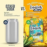 Vista 3 de Lunish Prebiotic Soda – Pineapple Flavor Low Sugar Sparkling Functional Beverage for Gut Health – No Sugar Crash, Clean Refreshing Taste – The