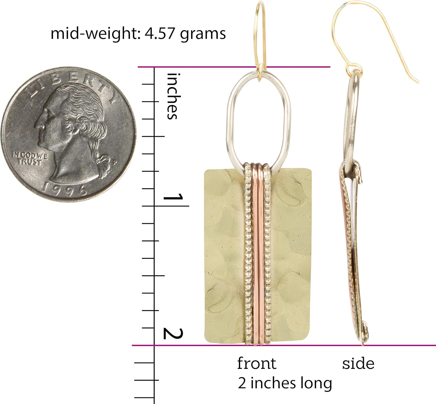 SPUNKYsoul Boho Dangle Vintage Multi Metal Fashion Earrings for Women - Image 3