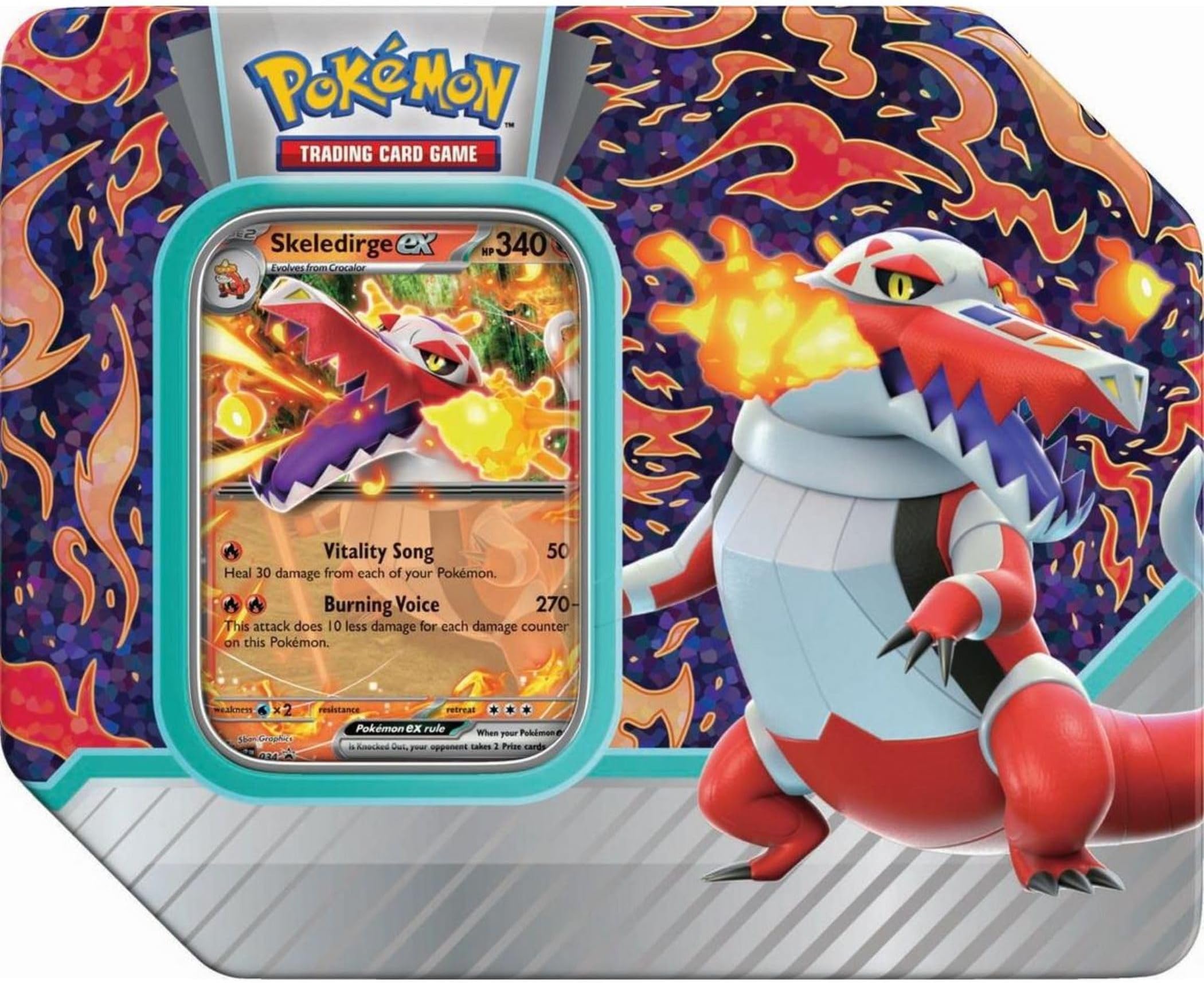 Pokemon TCG: Paldea Partners Skeledirge EX Tin