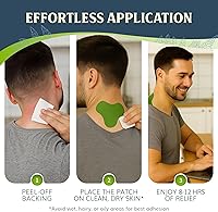 Vista 7 de FlexiNeck & FlexiShoulder - Paquete de parches de alivio de hierbas – Almohadillas de calentamiento naturales para tensión de cuello y hombros