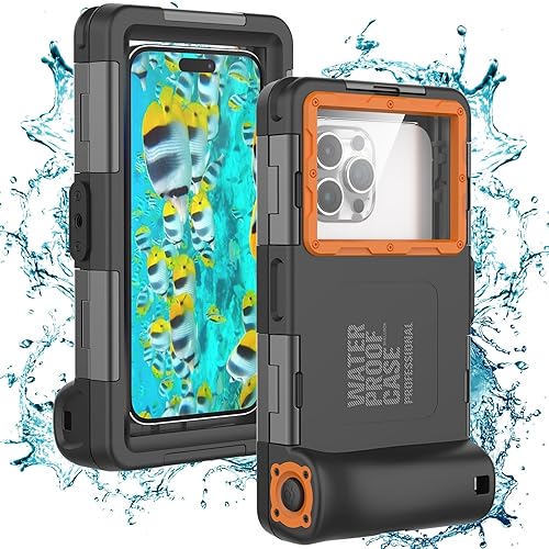 Funda impermeable de buceo para iPhone 14131211Samsung Galaxy S22S21S20S10 Ultra Plus, 50 pies49.2ft, funda de esnórquel impermeable para fotos y