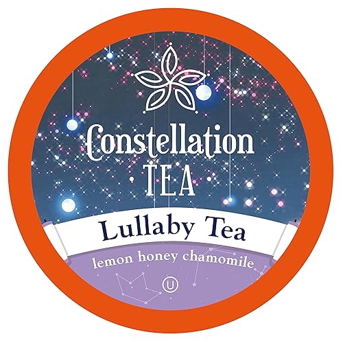 Constellation Tea Cápsulas de té de canción de cuna de manzanilla y miel de limón compatibles con cafeteras K Cup incluyendo 2.0, 40 unidades