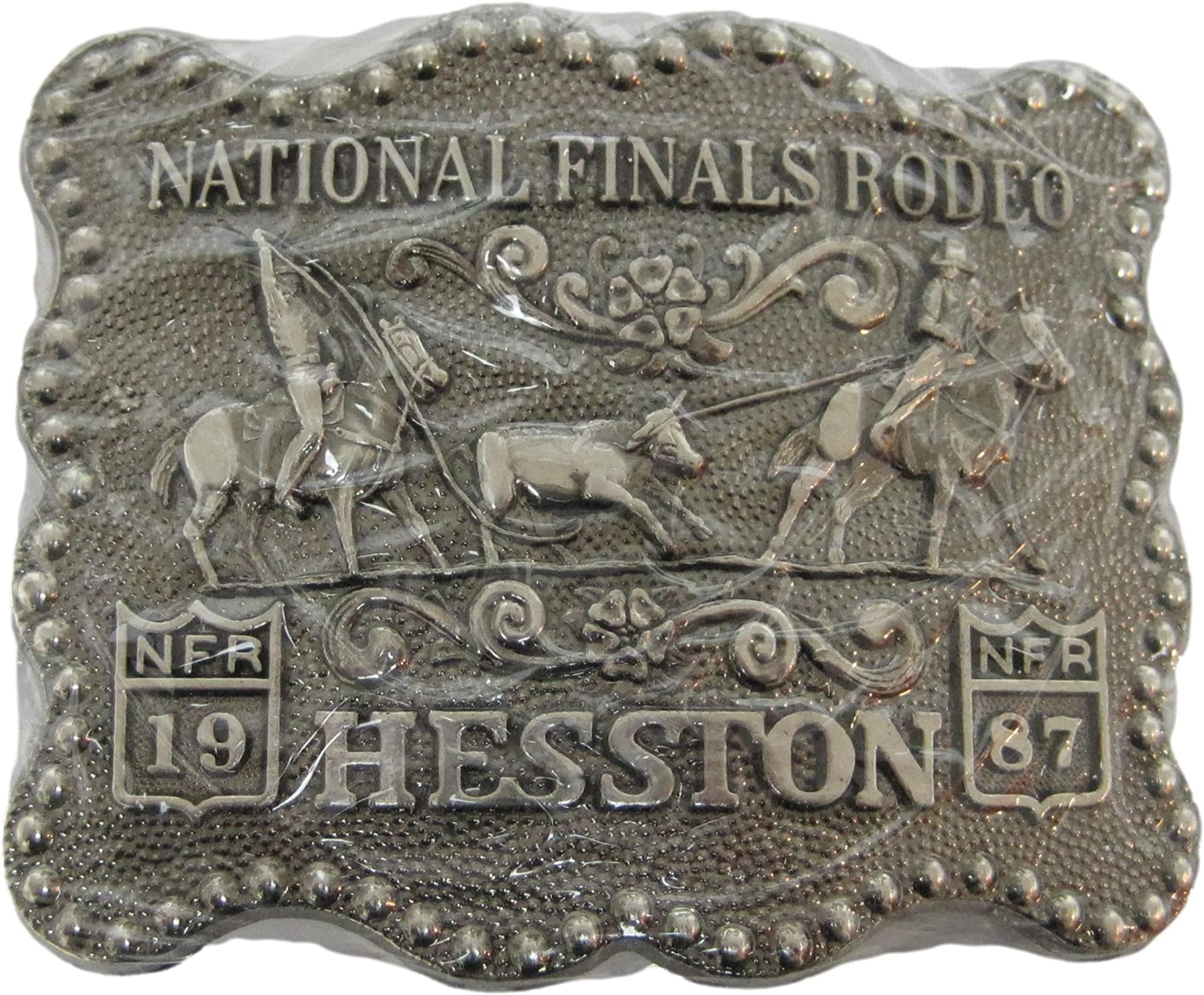 1987 Hesston/National Finals Rodeo Belt Buckle Team Roping
