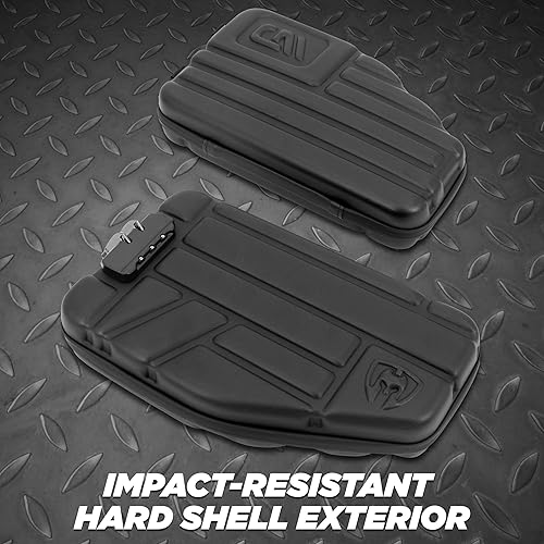 Miniatura 3 de CASEMATIX Funda de pistola con bloqueo para pistolas pequeñas a grandes de 0354in con espacio para clips y accesorios adicionales funda rígida de