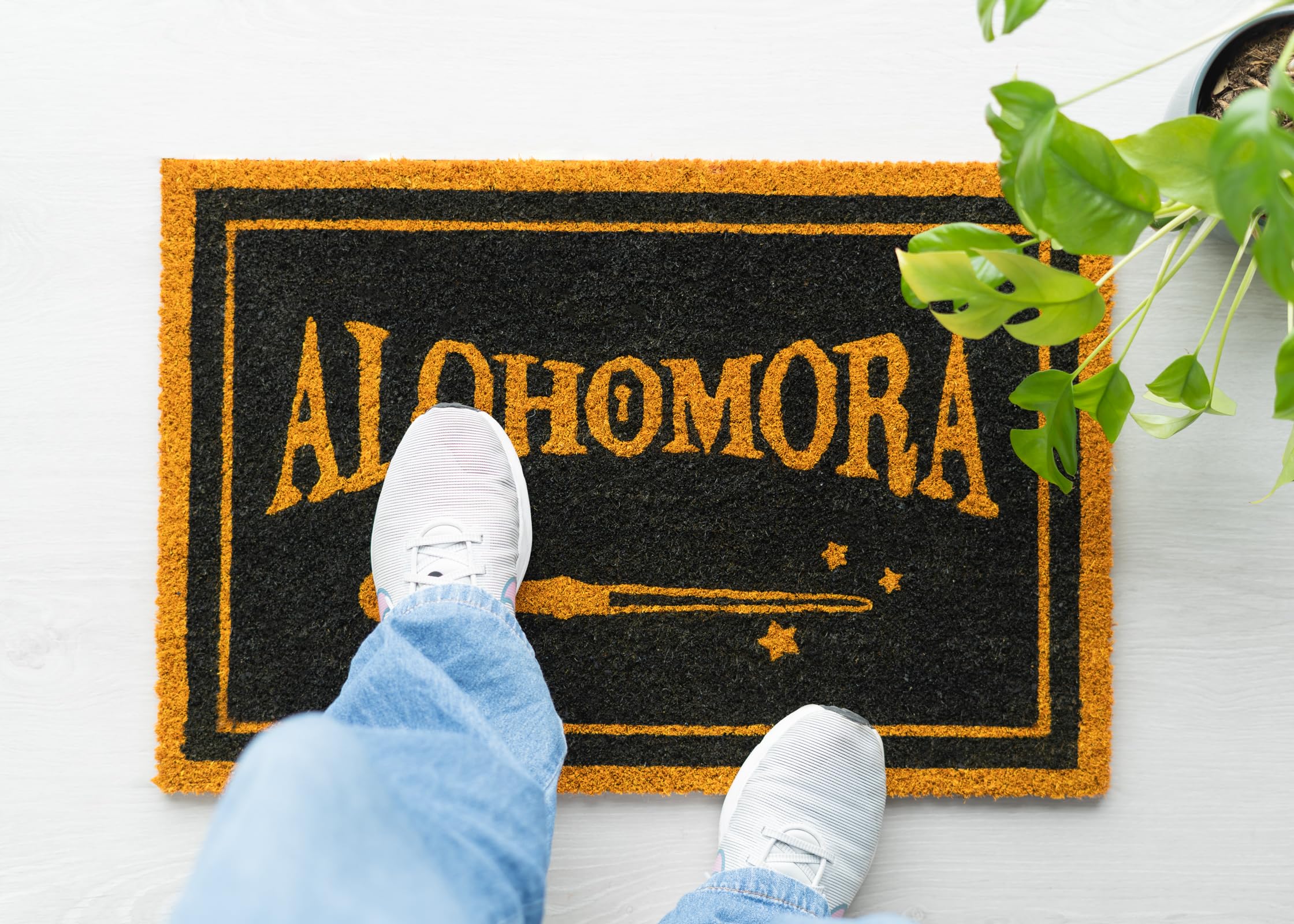 Grupo Erik Harry Potter Door Mat - Alohomora | 15.7 x 23.6 inches | 40 x 60 cm | Coconut Coir, Eco Friendly 100% | Indoor & Outdoor Mat | Harry Potter Gifts
