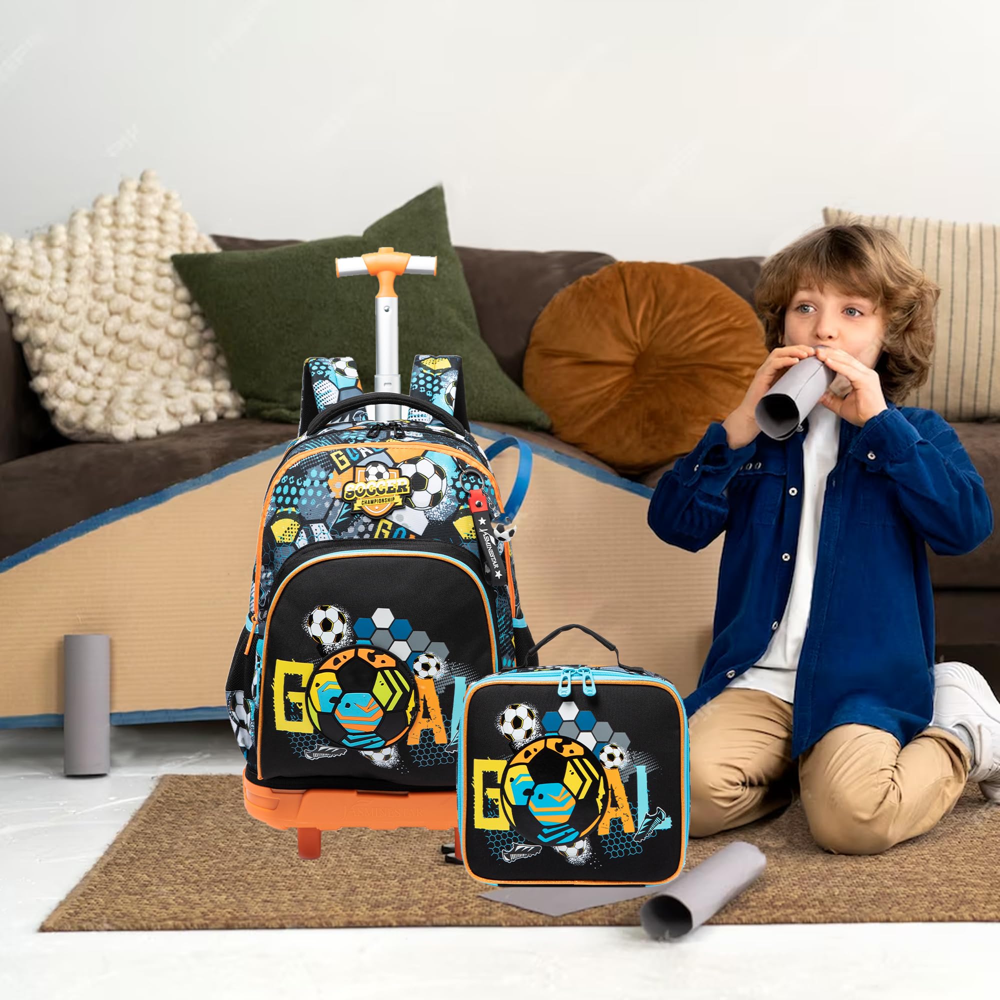 HTgroce Mochilas Trolley Escolares,3 in 1 Trolley Escolar para Niñas para la Escuela Primaria