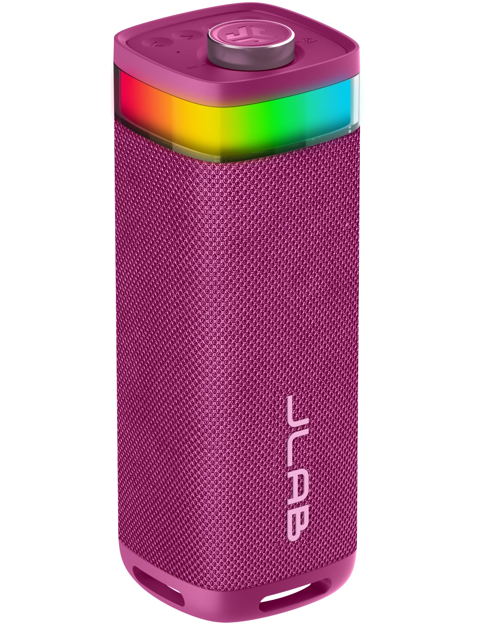 JLab JBuds Party Tragbarer Bluetooth Lautsprecher mit 12H+ Akkulaufzeit - 30W Drahtloser Outdoor Reise-Lautsprecher mit RGB Licht und Lab Quality Sound, IP56 Wasserfest, Mulberry