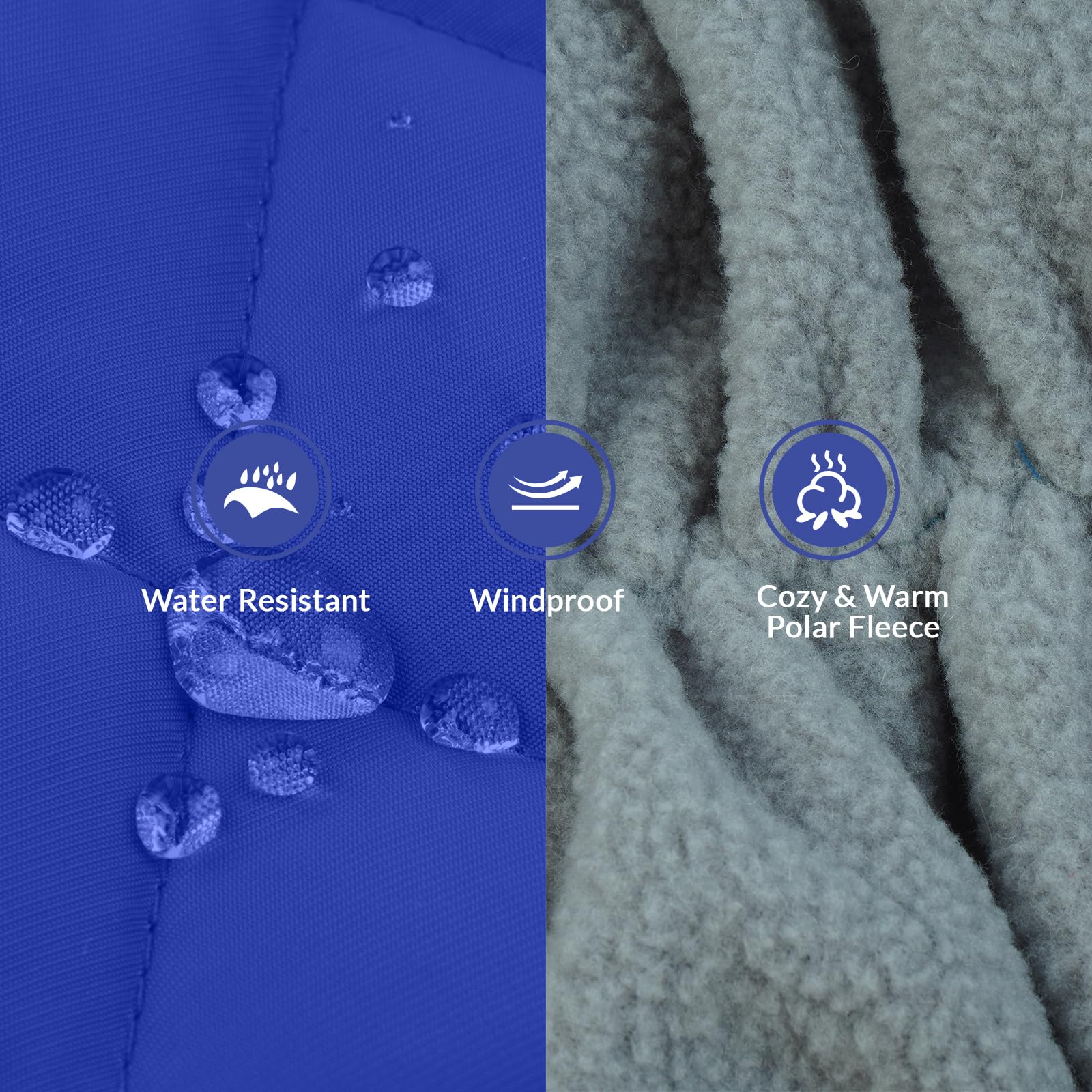 Piumino Cane XS, Cappotto per Bulldog Francese e Chihuahua, Blu
