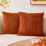 Kevin Textile Couvertures d'oreiller Corduroy Soft Stripe 2, Coussin décoratif en peluche pour canapé-lit de décoration intérieure 12x20 Inch/30x50 cm (gris foncé)