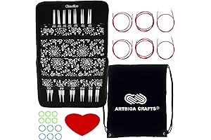 ChiaoGoo Twist Red Lace Interchangeable Circular Knitting Needle Set for Seamless Knitting