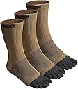 VWELL Toe Socks Cotton Athletic Running Five Finger Socks 3 Pairs,Size 7-11