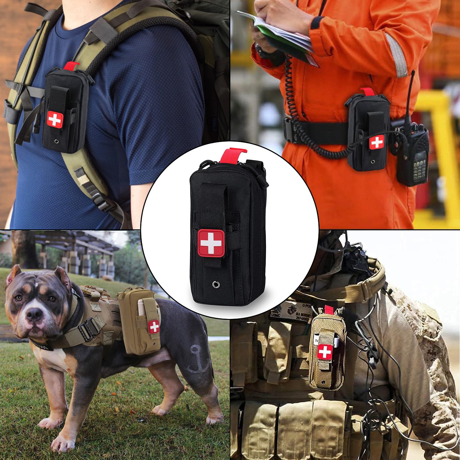 botiquin tactico de Primeros Auxilios Bolsa para medicamentos Bag Viaje para Viajar Camping Senderismo Supervivencia Casa Coche ifak Pouch