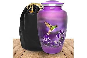 Trupoint Memorials - Purple Hummingbird Funeral Urn for Adult Female