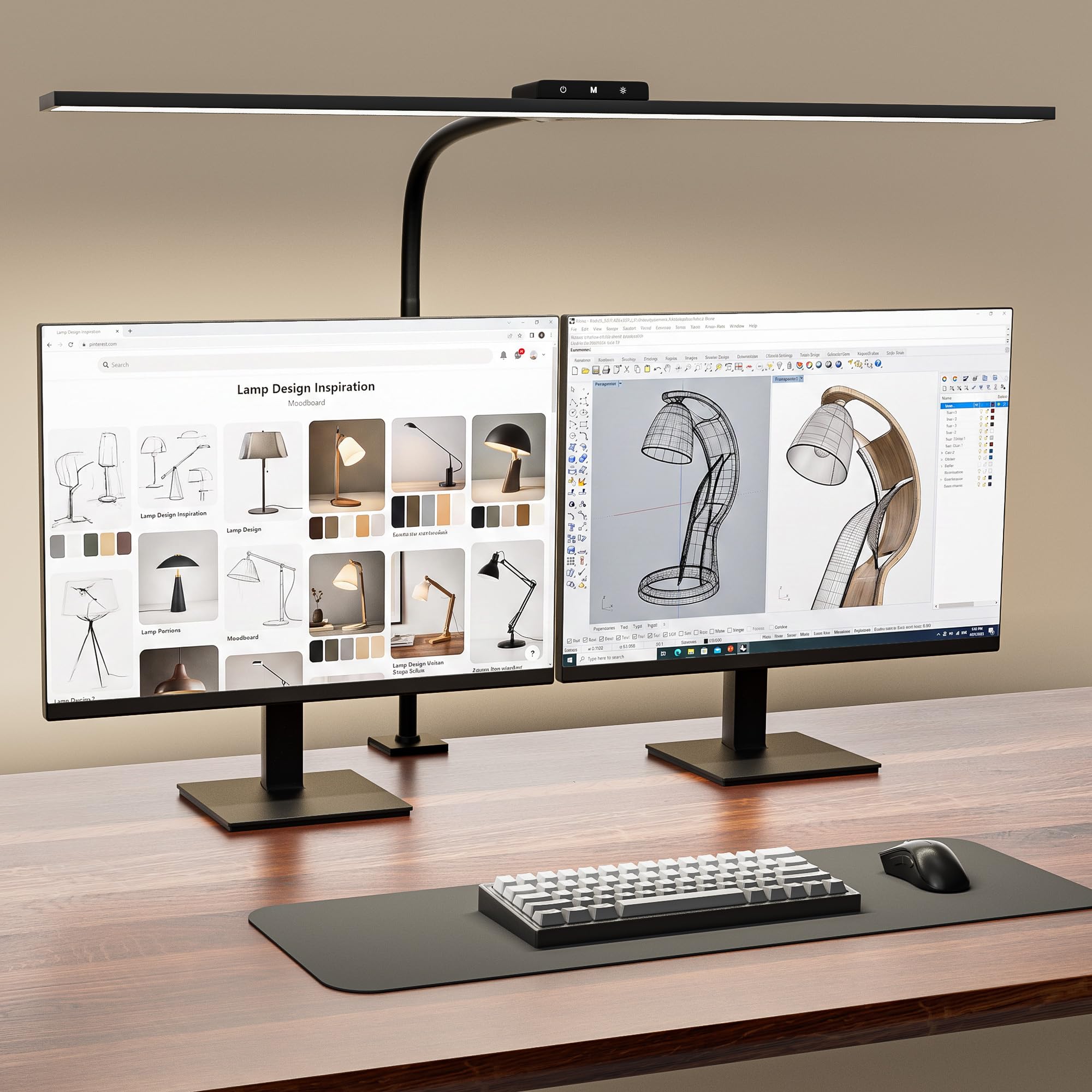 LED Schreibtischlampe klemmbar 80 cm für Büro & Homeoffice