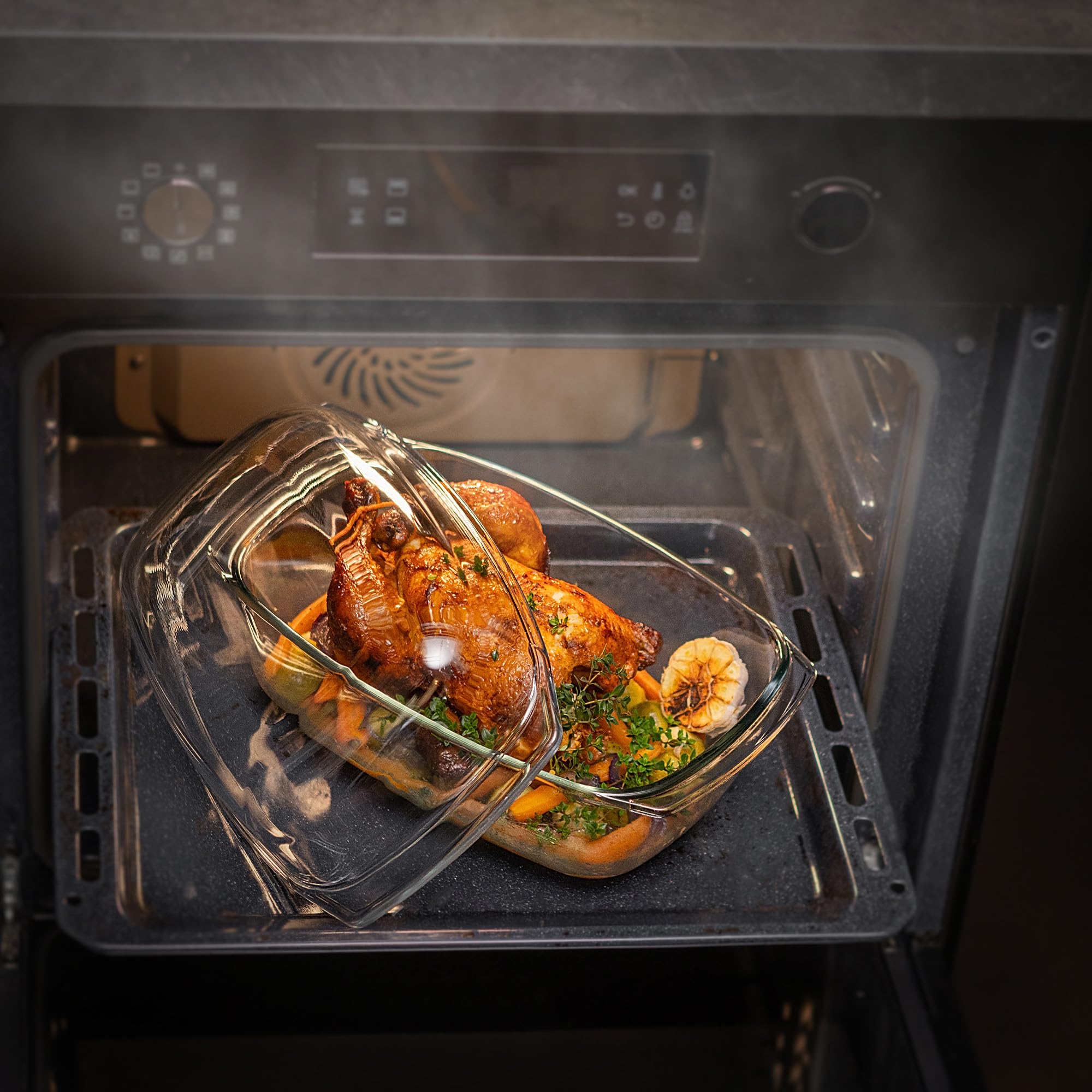 KADAX Bacella Trasparente Vetro Resistente al Calore, Contenitore ignifugo per Lasagne, stufato di Verdure, torrefazione in Vetro per arrostire, Forno (Rettangolare, 7L)