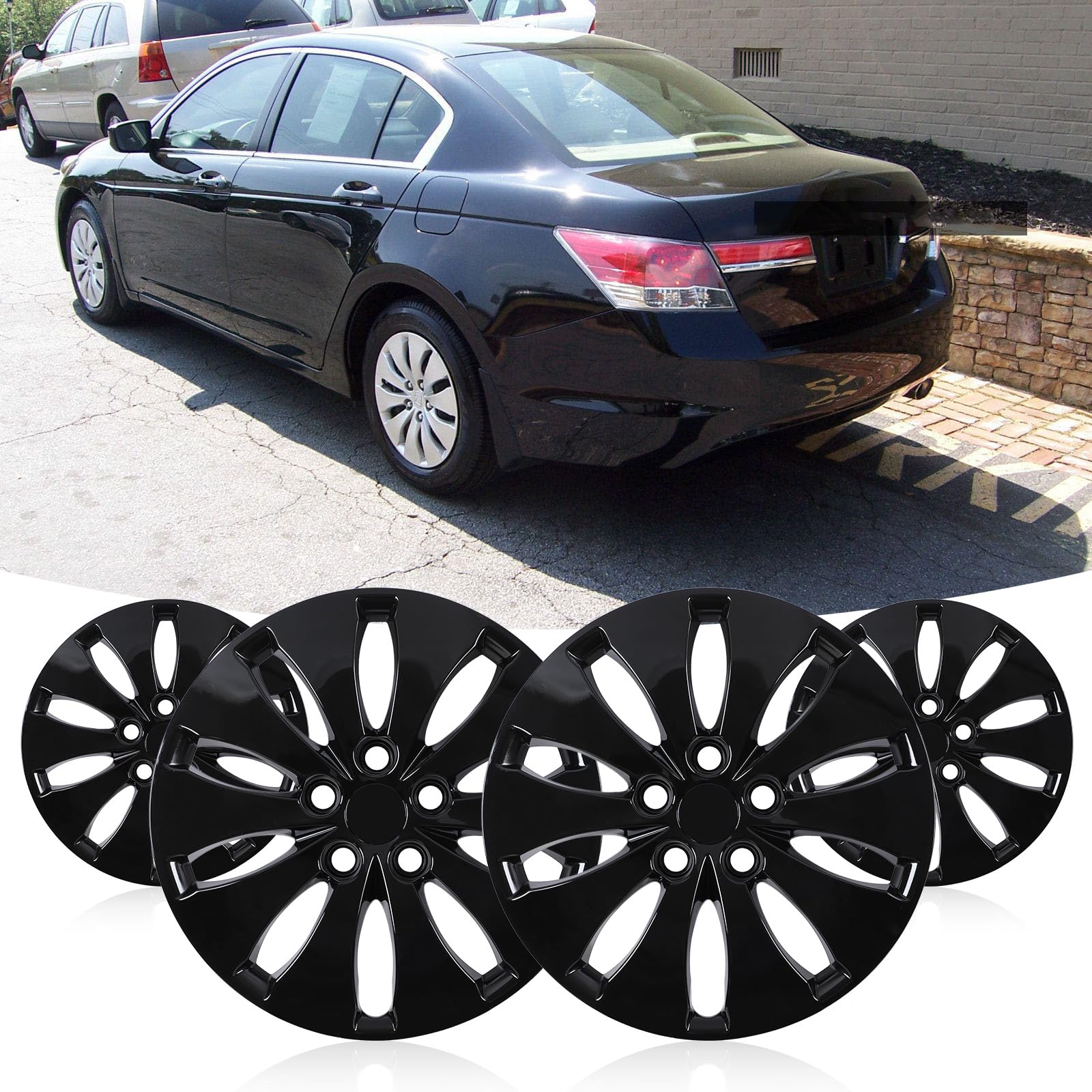 WOLFSTORM 5164G-BL-16 hubcaps for 2010 Honda Accord