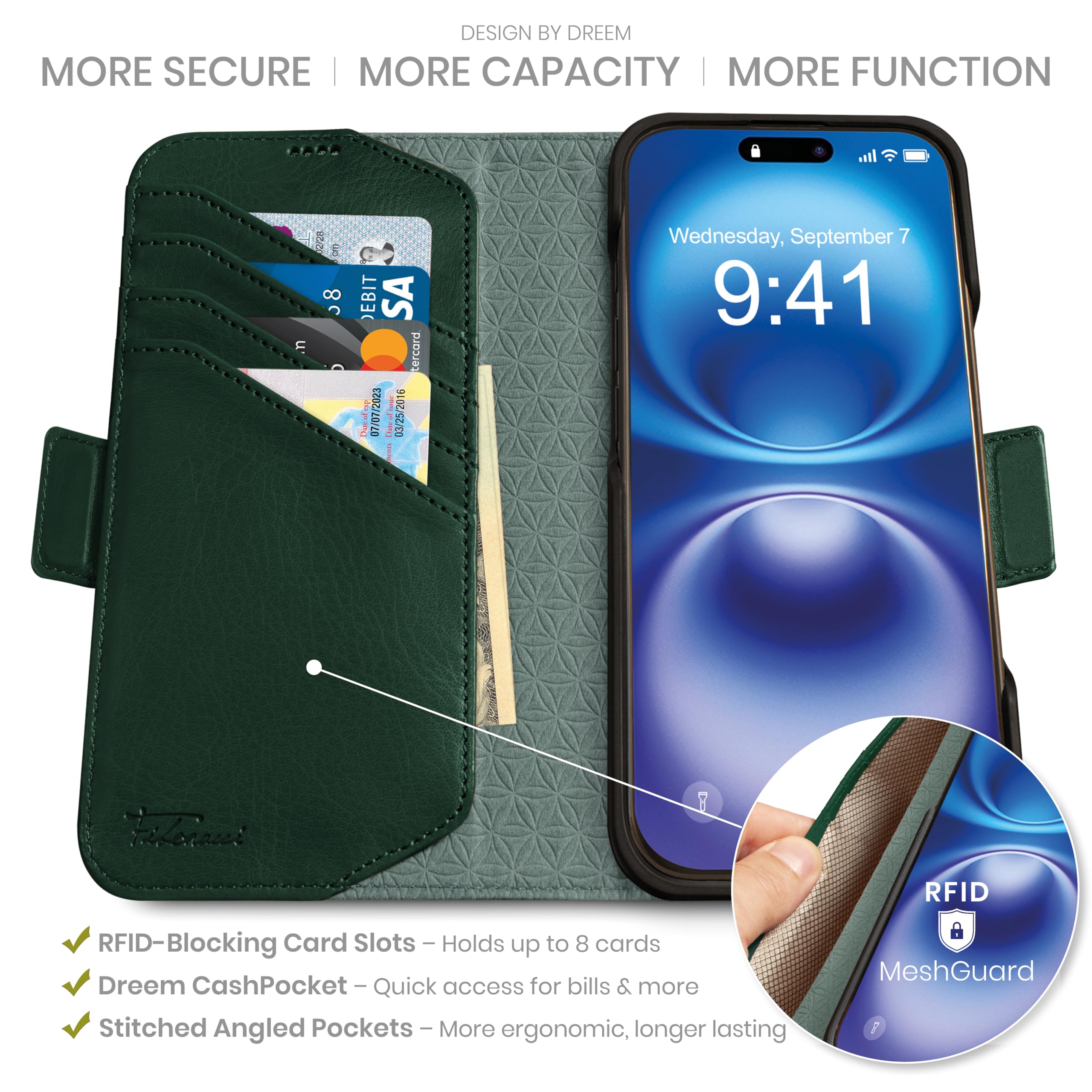 Amazon.co.jp: Dreem フィボナッチ（Fibonacci）2イン1 財布型ケース