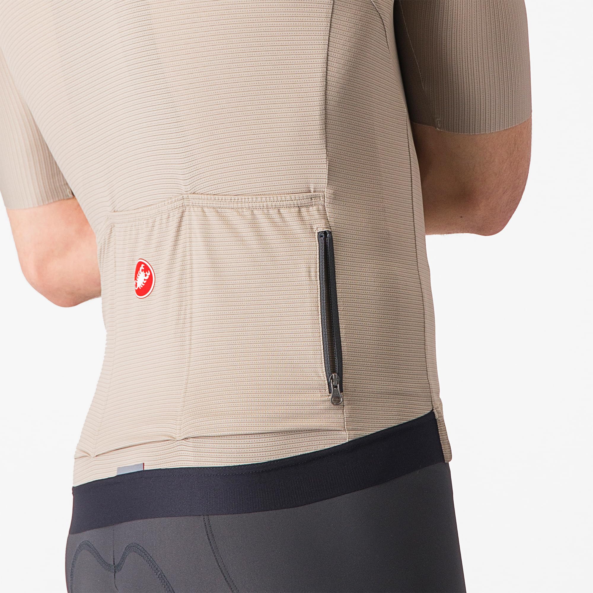 CASTELLI Espresso koszulka techniczna męska, Glina/czarny, XS