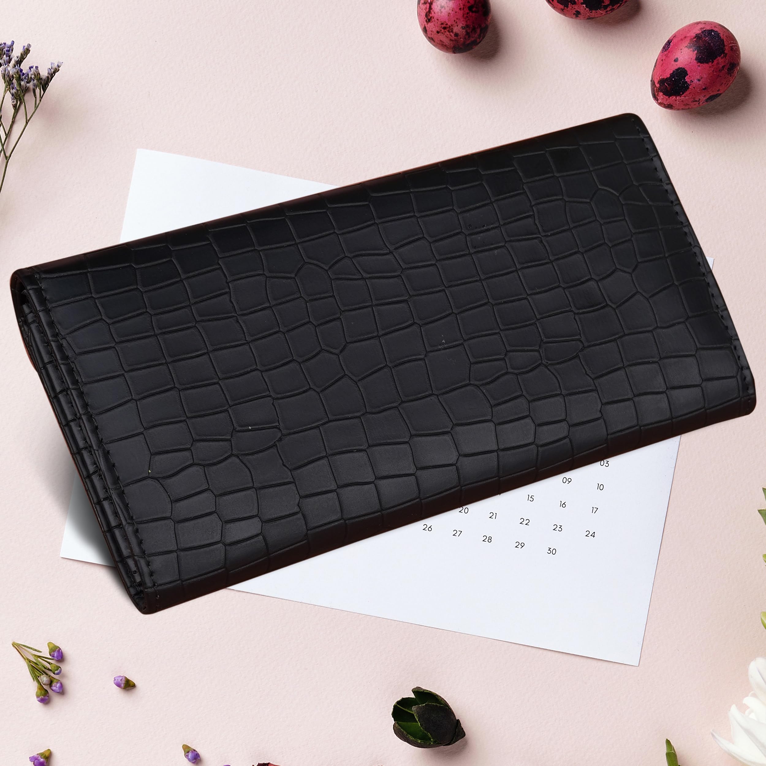 The Wallet Store Croco Design Clutch - Black